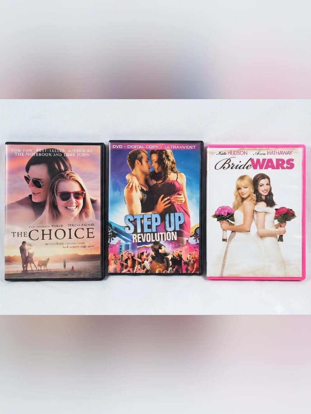 DVD Bundle: The Choice, Step Up Revolution, Bride Wars - Romance & Dance Movies